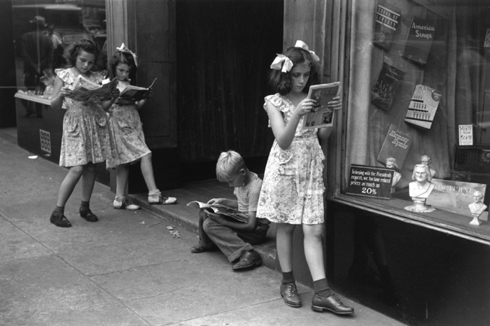 Ruth Orkin Comic Book Readers, NYC, 1947 