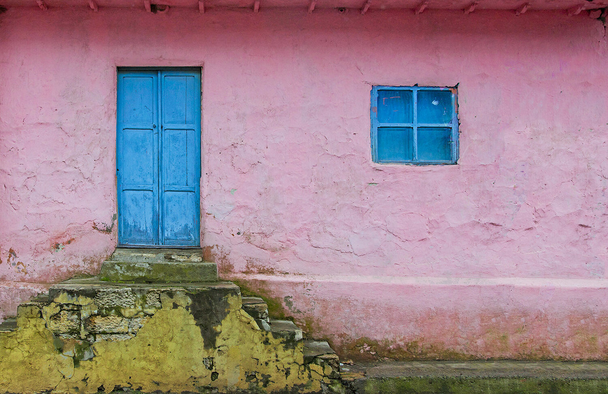 Pink Wall, Guamote, Ecuador