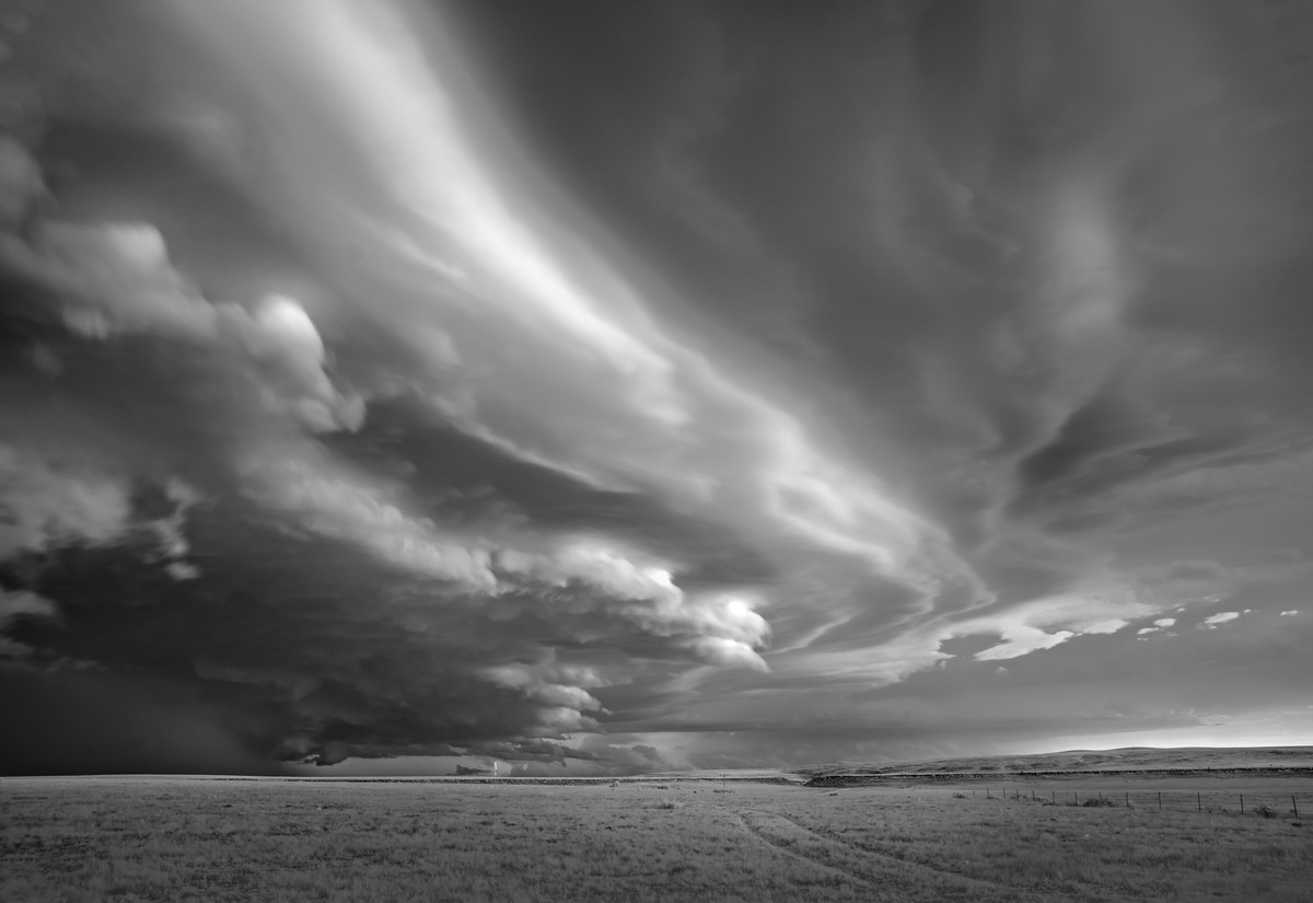 Supercell Swirls and Lightning