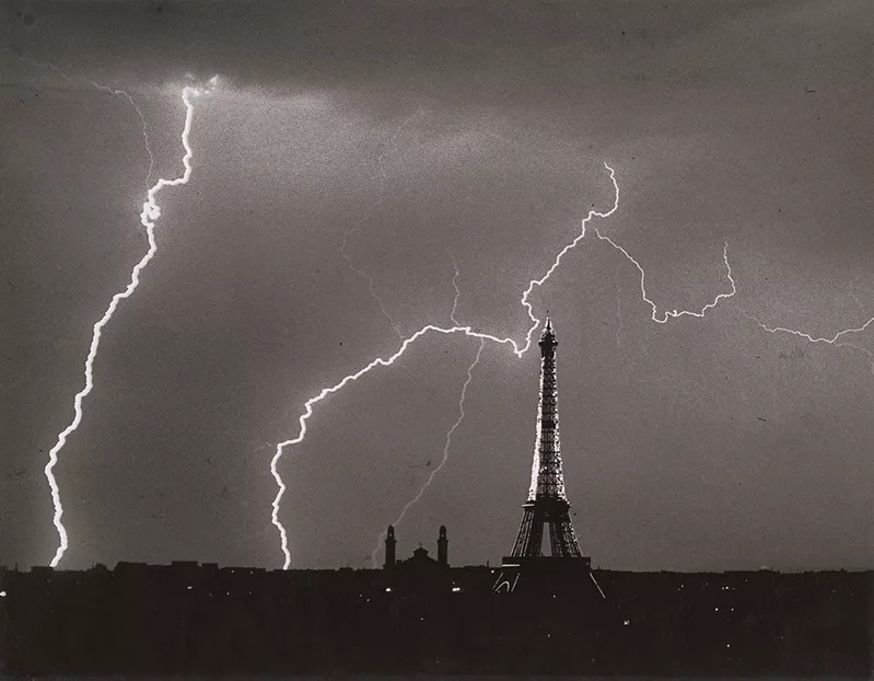 Eiffel Tower, Summer Lightning Storm, Paris, 1927