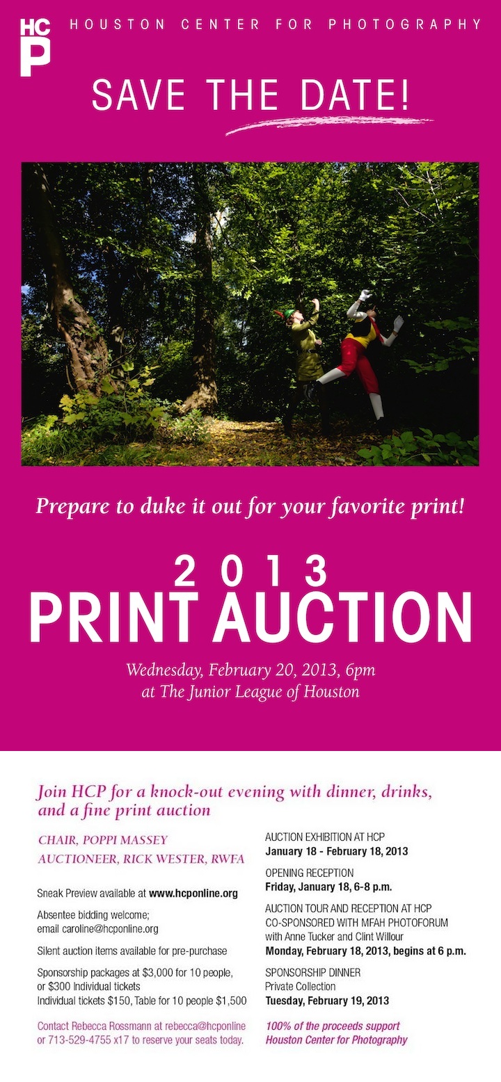 Houston Center for Photography 2013 Benefit Print Auction Save the Date