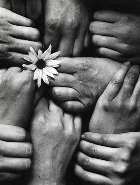 Michel Joly, Hands and Flower, Fleur aux Poings, 1972, Catherine Couturier Gallery