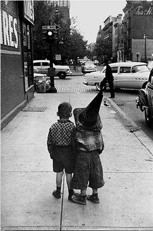 George Zimbel - Boys in Hats, 25th Street, NYC, 1955