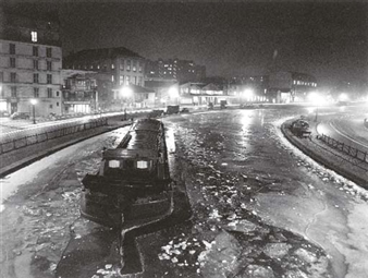La Canal St. Martin l'Hiver, Robert Doisneau, 1954, Catherine Couturier Gallery
